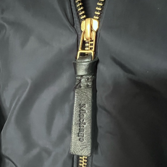 Down coat with natural fur Signature Mackage Collar - Picture 4 of 12